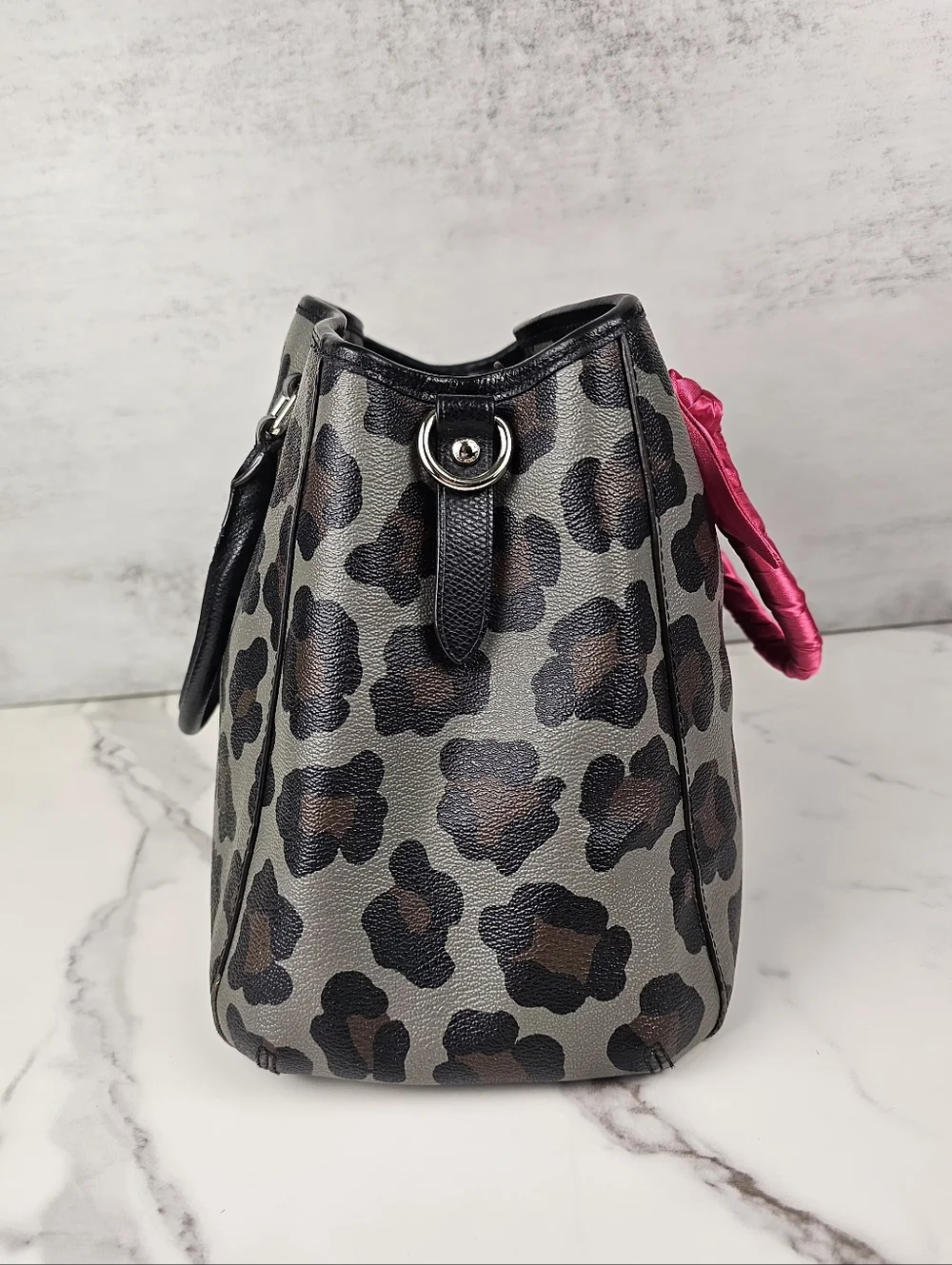 Coach Margo Satchel in Grey Ocelot